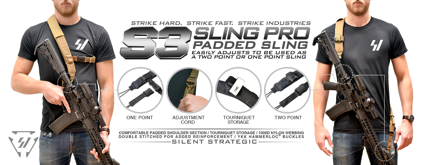 FDE Strike Industries S3 Pro Padded Sling