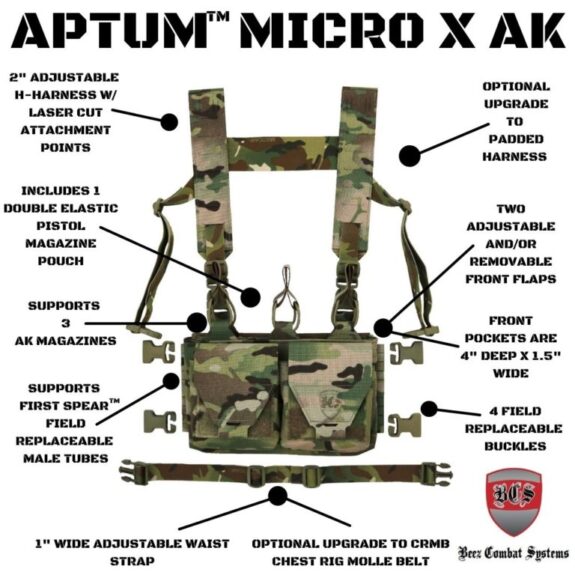 Micro Ak Chest Rig Beez Combat Systems APTUM™ MICRO X AK Chest Rig | Jerking the Trigger