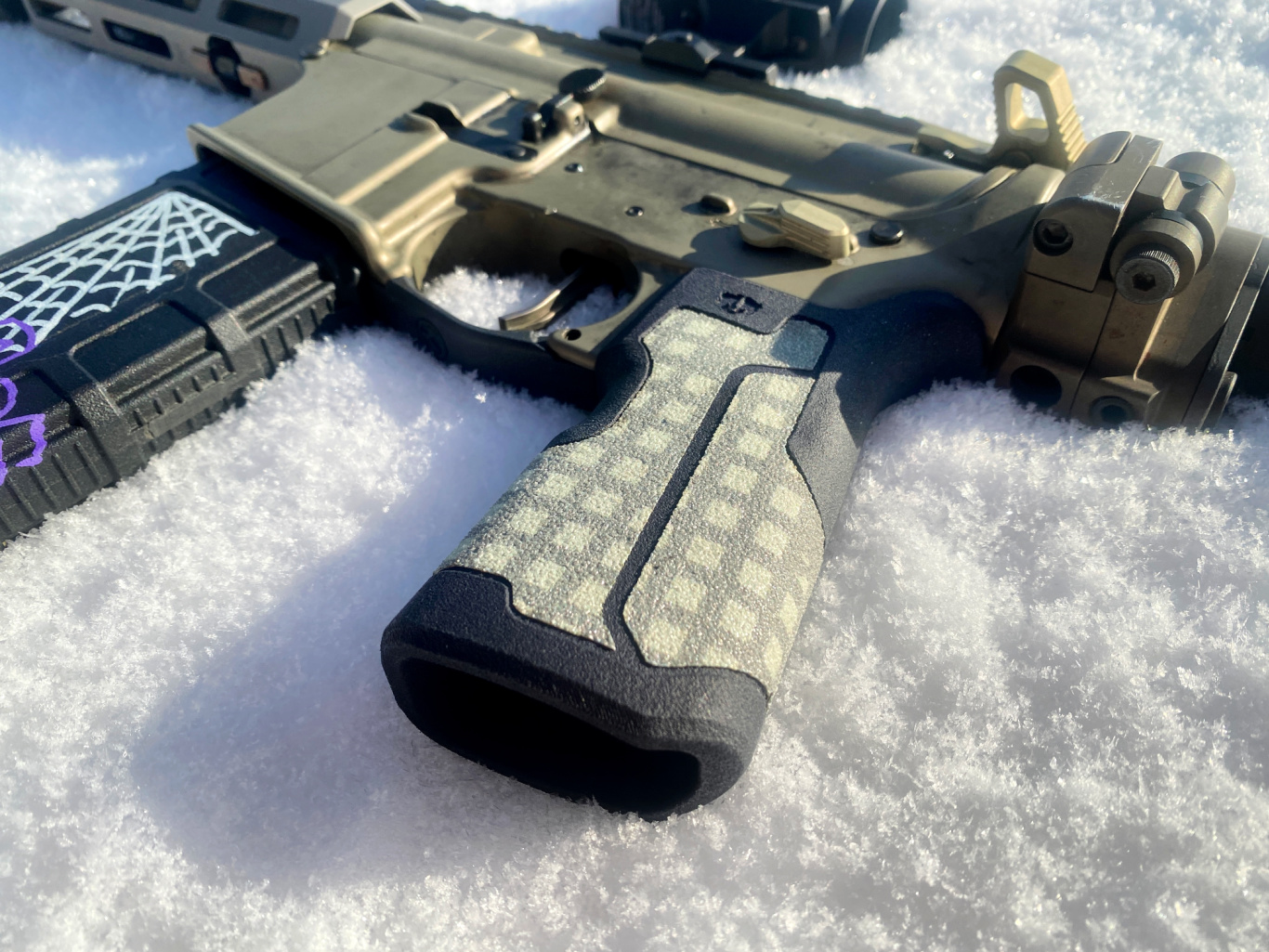 The Stoner Rifle Grip from Kit Badger Jerking the Trigger